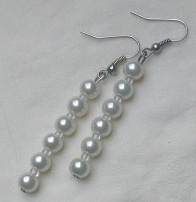 Bild 2 elegante Perlenohrringe, stilvolles Design