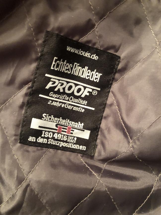 Bild 12 NEUWERTIG! AJS Herren Motorradjacke, Rindsleder, schwarz, Gr. 62
