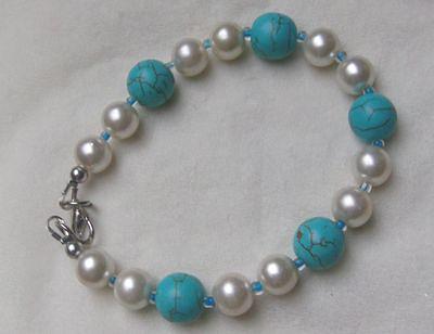 Bild 6 Armband mit Türkis, Perlen und Rocaille