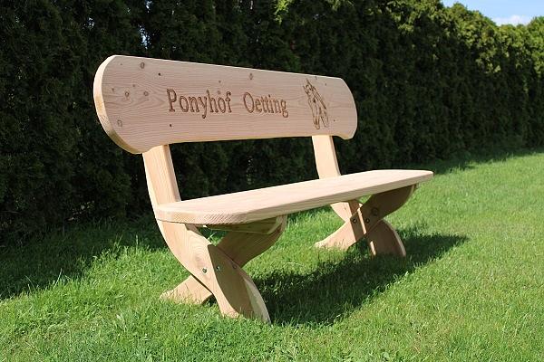 Bild 7 Gartenbank aus Holz mit Gravur. Hochzeitsgeschenk. Jubiläums Geschenk.