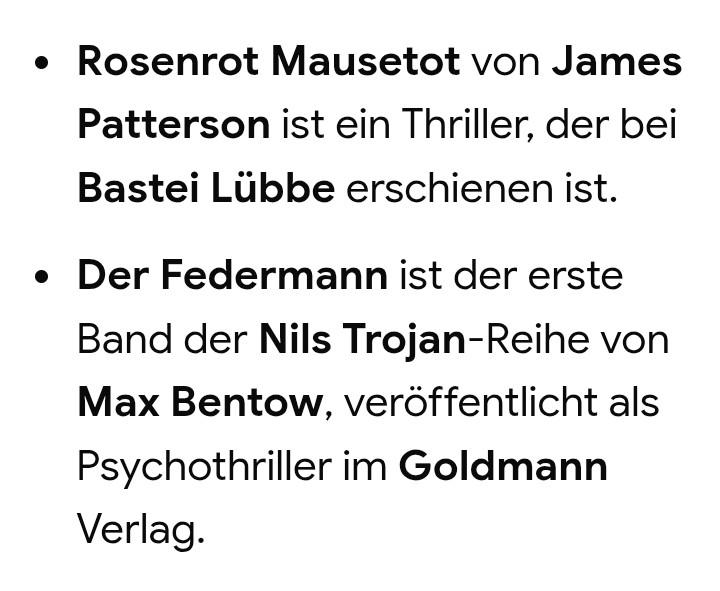 Bild 5 Rosenrot Mausetot: Thriller, Max Bentow-Psychothriller