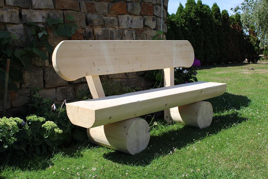 Bild 2 Gartenbank aus Leimholz. Holzbank.