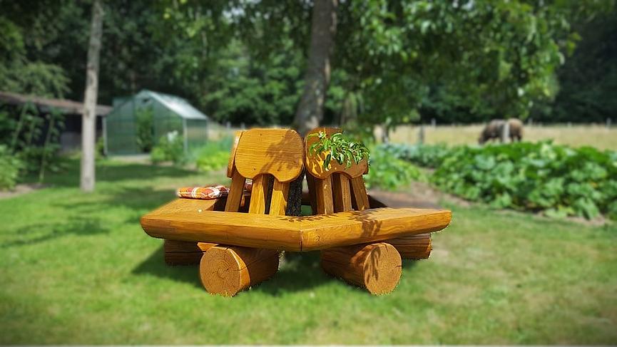 Bild 2 Baumbank aus Lärchen/ Douglasien holz. Rentners Geschenk. Krongartmöbel.