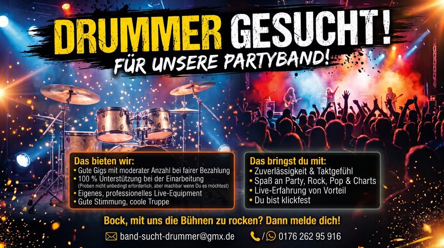 Bild 1 Drummer gesucht !
