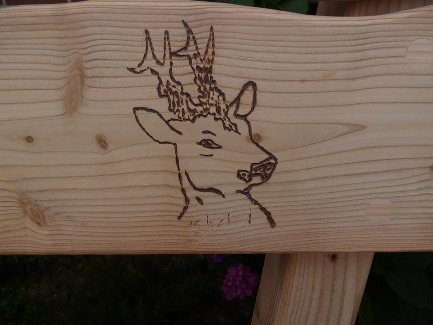 Bild 14 Gartenbank aus Holz mit Gravur. Hochzeitsgeschenk. Ostern Geschenk.