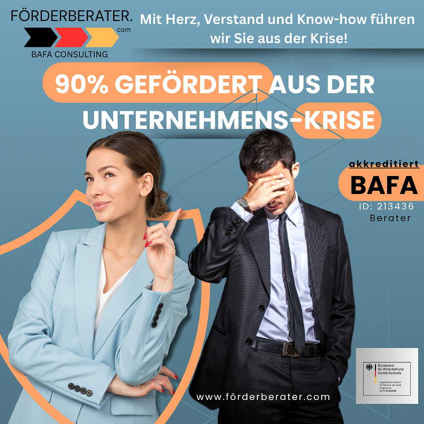 Bild 1 Gefördert aus der Krise mit 90 % Förderung für Unternehmen & Selbständige