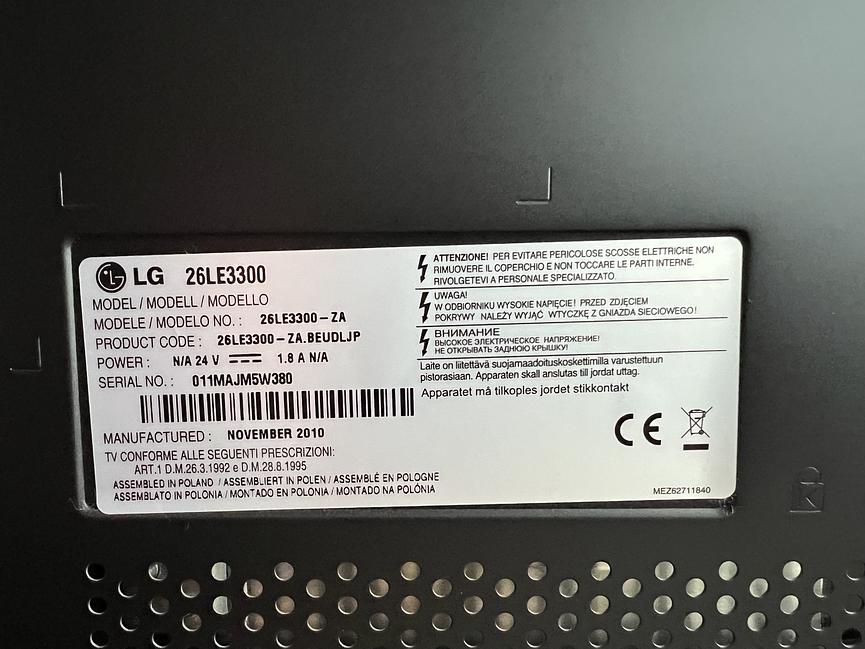 Bild 2 Kleiner LCD LG TV 26 abzugeben!