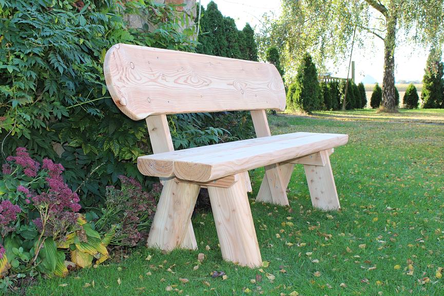 Bild 5 Gartenbank aus Lärche mit Gravur. Hochzeitsgeschenk. Parkbank.