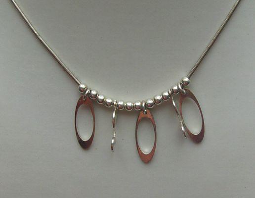 Bild 1 Collier-Halskette, 925 Silber, außergewöhnliches Design
