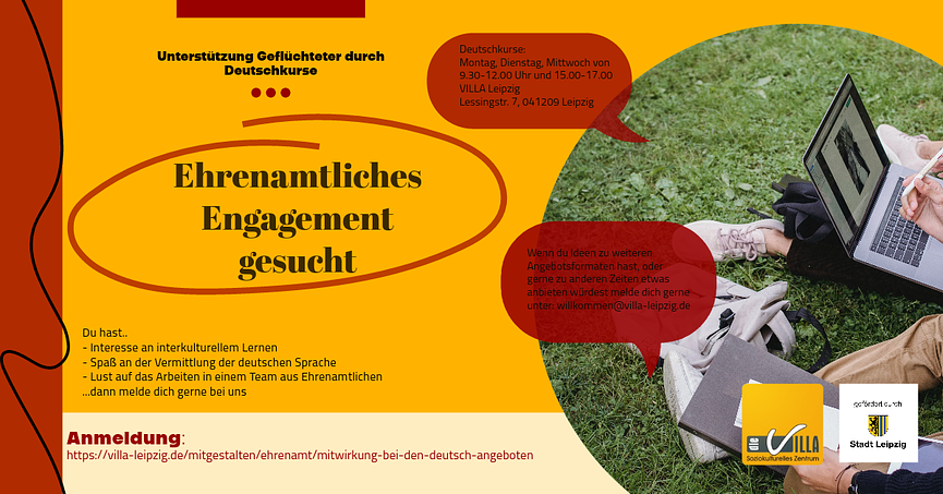 Bild 1 Ehrenamtliches Engagement gesucht - Deutschkurse für Geflüchtete