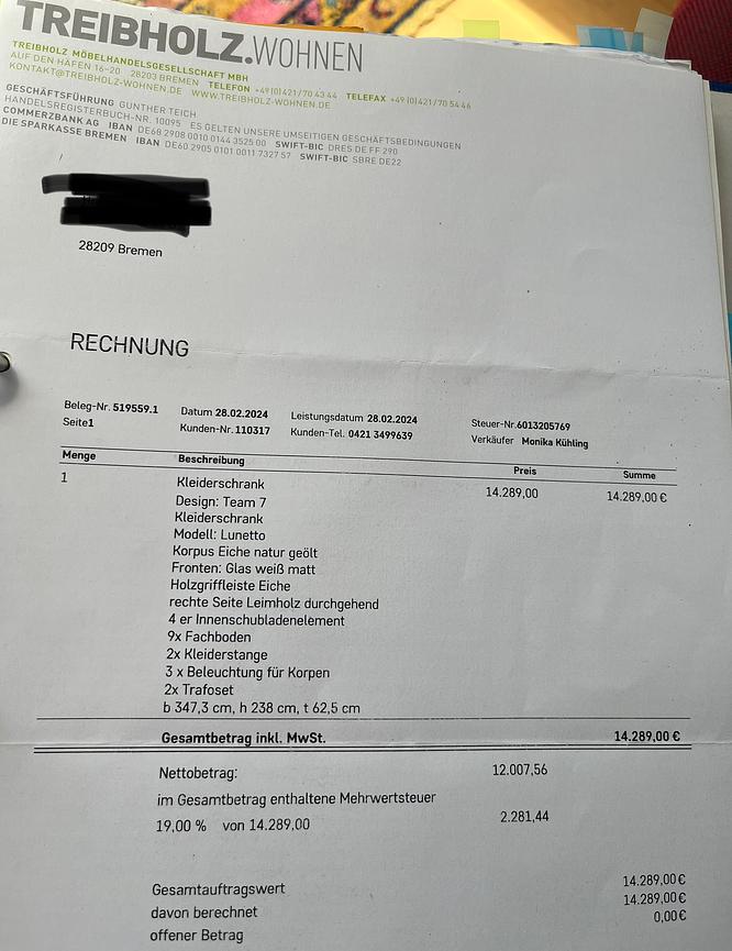Bild 4 Unbenutzter Kleiderschrank von Team 7