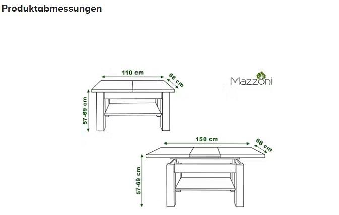 Bild 1 Wer baut mir einen ausziehbaren Couchtisch der Marke Mazzoni auf?