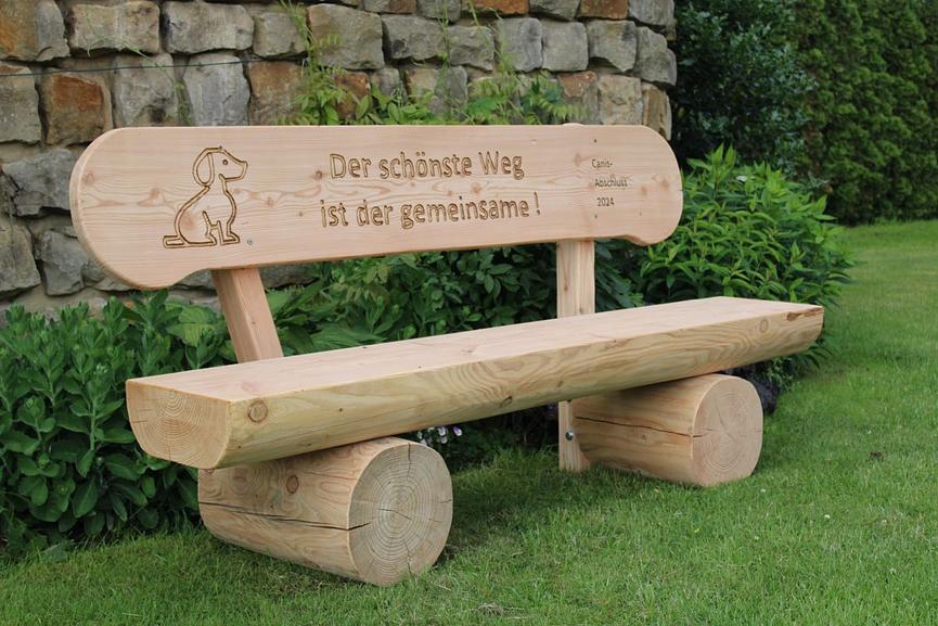 Bild 3 Gartenbank mit Gravur. Jubiläums Geschenk. Hochzeitsgeschenk.