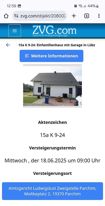Bild 1 Haus in Lübz - Zwangsversteigerung am 18.06.2025
