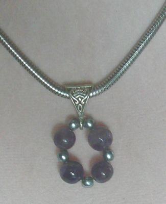 Bild 5 Edelsteinanhänger, Amethyst, Magnetperlen