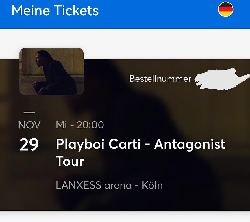 Bild 1 1x Playboi Carti Konzert Ticket