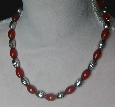 Bild 9 Edelsteincollier, Karneol mit Silberkugeln, 925 Silber