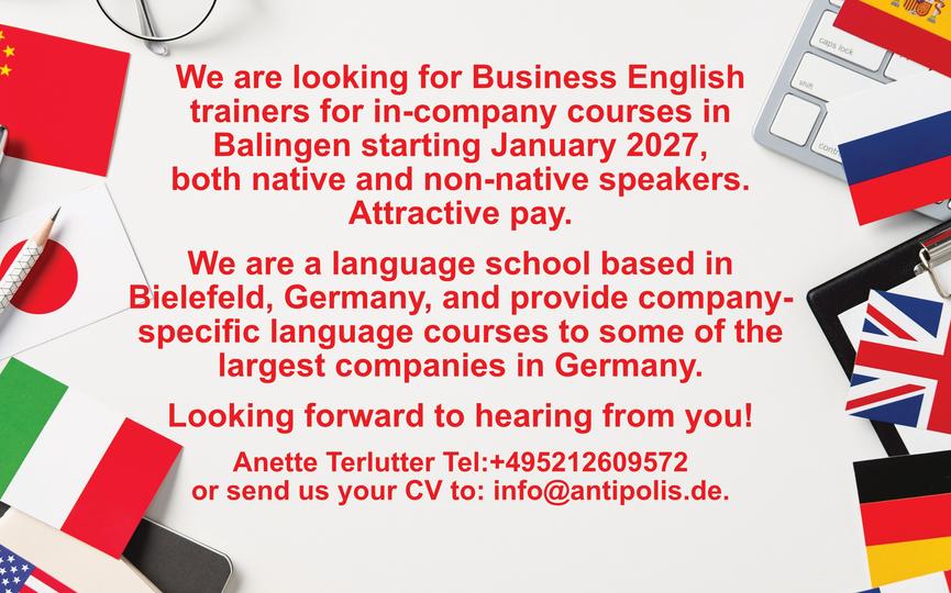 Bild 1 Business English Trainers Wanted