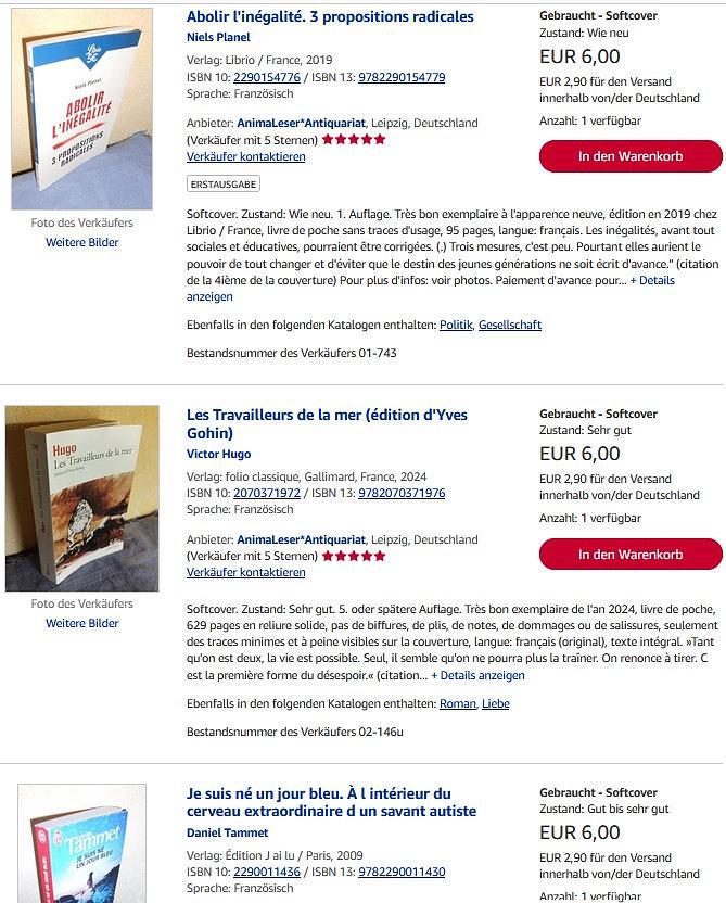 Bild 2 Livres français d'occasion - commander à Leipzig et faire du bien en même temps