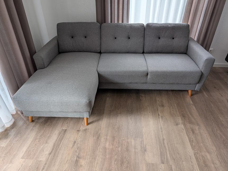 Bild 2 Sofa grau ohne Schlaffunktion und Bettkasten