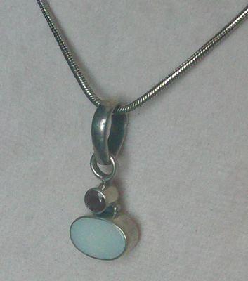 Bild 7 Edelsteinanhänger, 925 silber mit gefassten Opal und Granat