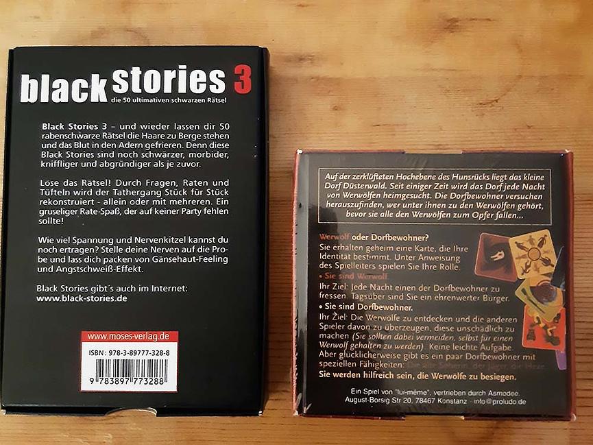 Bild 2 interaktive Kartenspiele: Die Werwölfe von Düsterwald & Black Storie