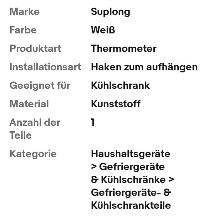 Bild 6 Kühlschrankthermometer, Digitale Wasserdichte Thermometer kühlschrank