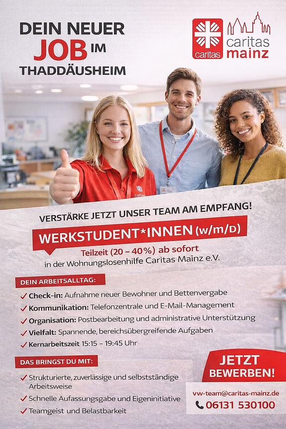 Bild 1 Dein neuer Job als Werksstudent bei der Caritas