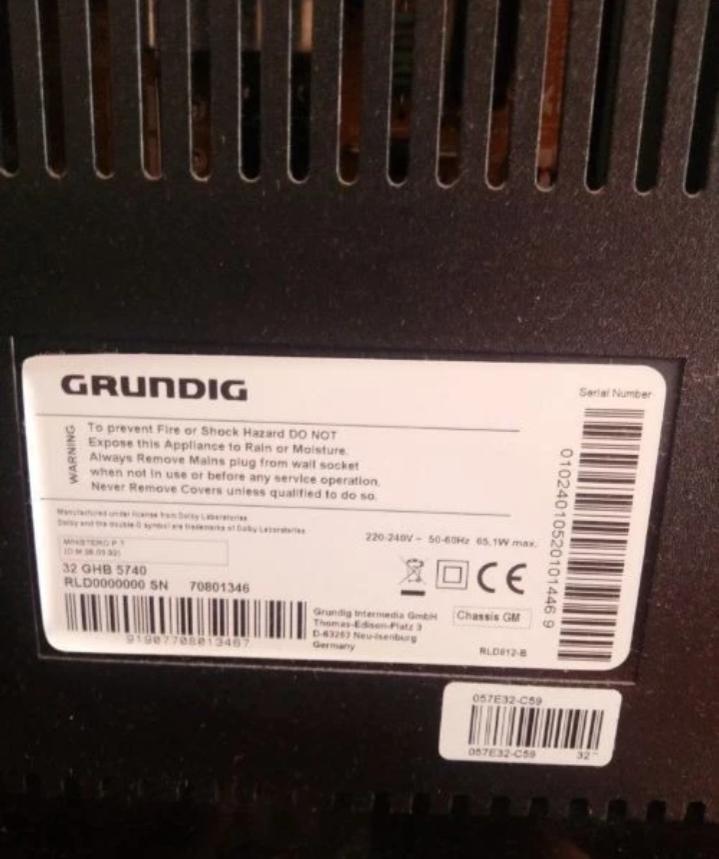 Bild 7 Grundig 32 GHB 5740 BK HD LED Fernseher, Als Ersatzteil/defekt