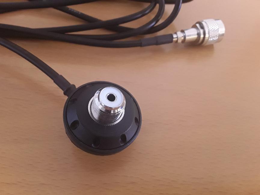 Bild 1 Amateurfunk-/ CB-Funk: Antennenfuß PL Einbauset mit 5 m Kabel
