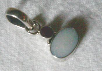 Bild 2 Edelsteinanhänger, 925 silber mit gefassten Opal und Granat