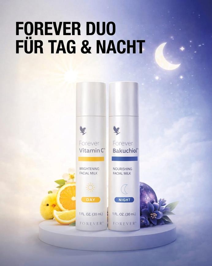 Bild 1 Vitamin C & Bakuchiol Facial Milk Duo – moderne Gesichtspflege