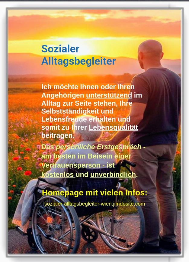 Bild 1 SOZIALER ALLTAGSBEGLEITER sucht nette Klientinnen und Klienten