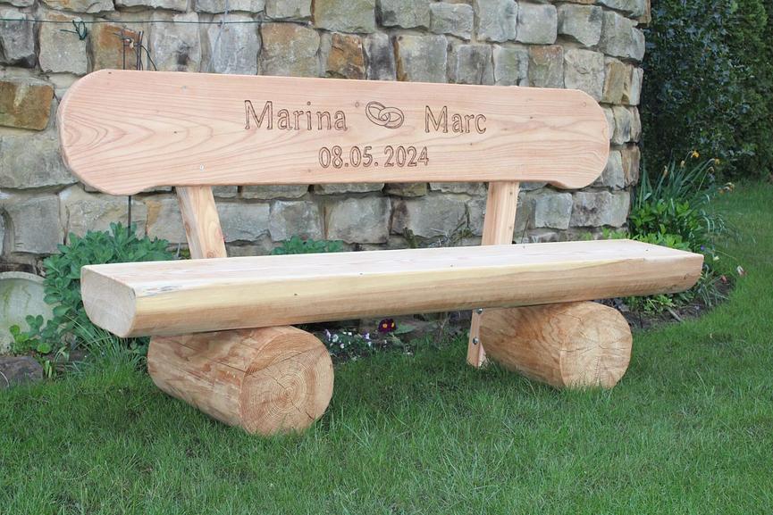 Bild 6 Weihnachtsgeschenk. Gartenbank mit Gravur. Hochzeitsgeschenk. krongartmöbel.