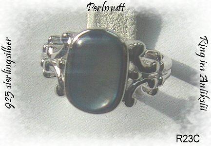 Bild 1 Ring, 925 Silber mit einer gefassten Pauamuschel