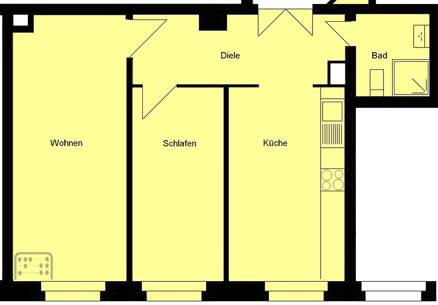 Bild 1 Kleine Wohnung im  Waldstraßenviertel vom Juni 2026 bis März 2028 zu Untermieten