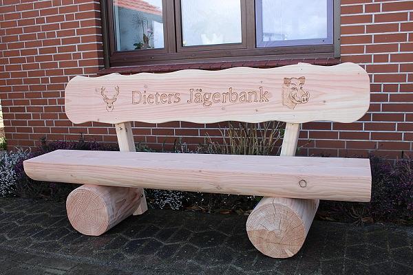 Bild 5 Gartenbank aus Lärche mit Gravur. Jubiläums Geschenk. Weinachtsgeschenk.