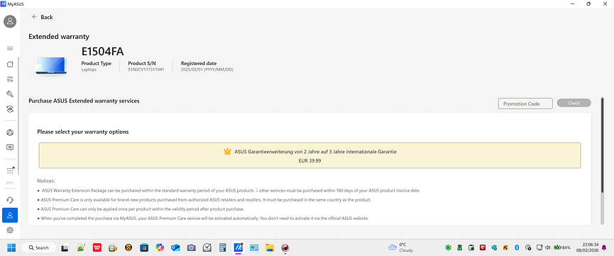 Bild 18 Asus Vivobook 15Go E1504FA-NJ311W 1 Monat Herstellergarantie Ausstellungsgerät