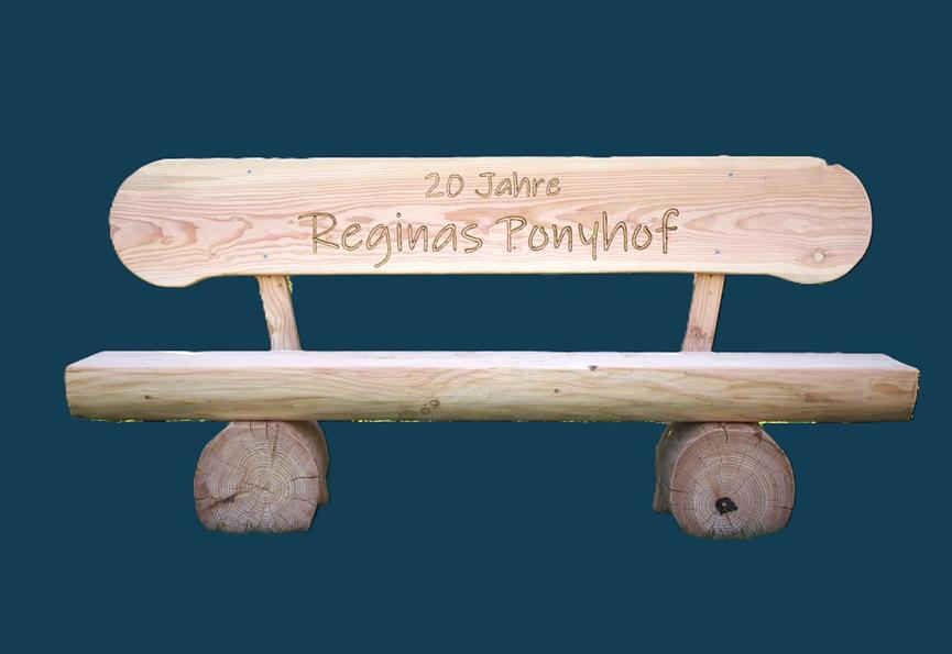Bild 2 Jubiläumsgeschenk. Gartenbank aus Lärche mit Gravur.