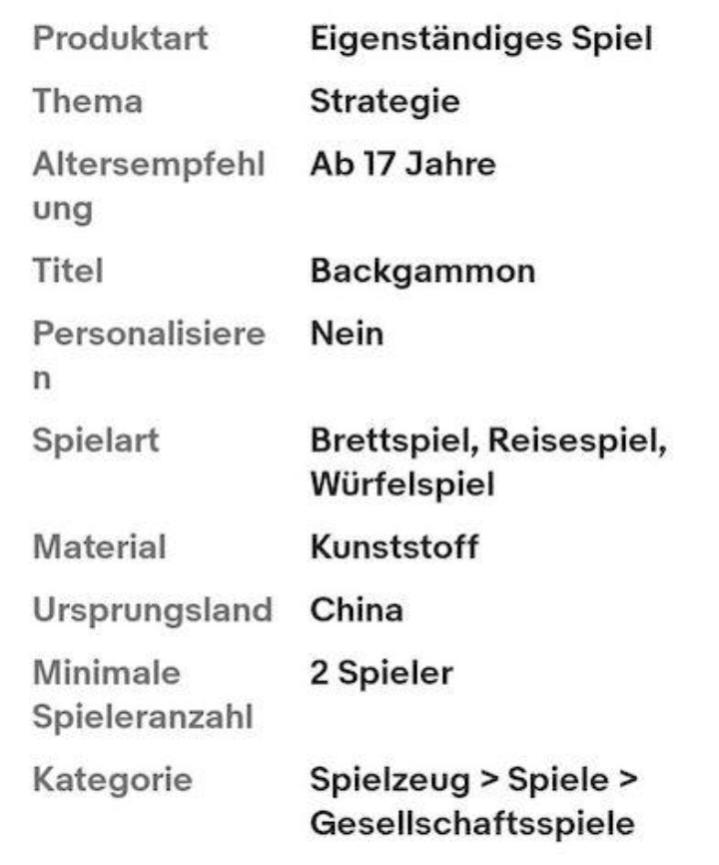 Bild 2 Backgammon Spiel Reisen  Konzentration Brettspiel Spielzeug
