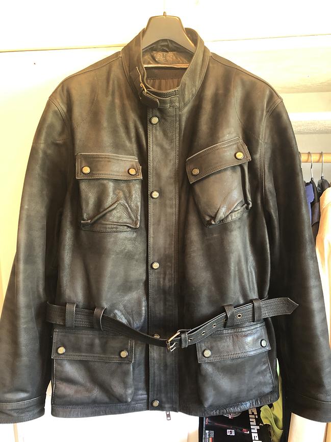 Bild 1 NEUWERTIG! AJS Herren Motorradjacke, Rindsleder, schwarz, Gr. 62