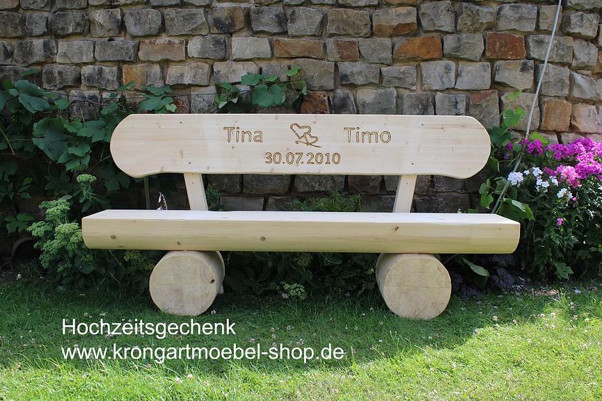 Bild 5 Gartenbank aus Leimholz. Holzbank.