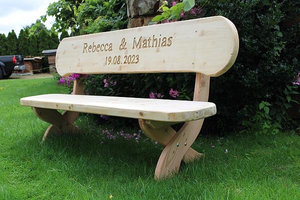 Bild 12 Holzbank . Jubiläumsgeschenk. Rentners Geschenk. Gartenbank.