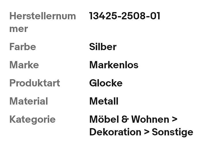 Bild 2 Deko: Metall Glocke