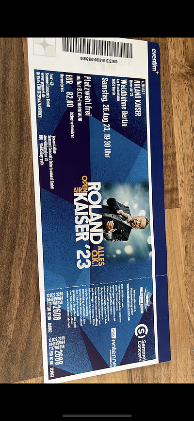 Bild 1 Roland Kaiser Ticket 26.08.23 19.30 Uhr Waldbühne