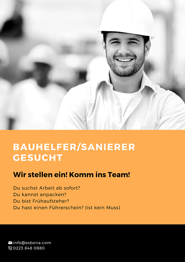 Bild 1 Job als Bauarbeiter/Sanierer