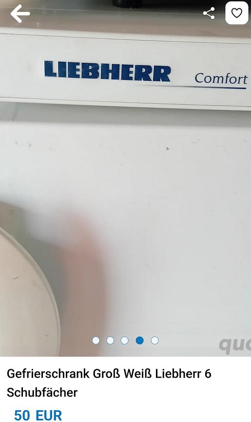 Bild 5 Gefrierschrank Weiß 6 Schubber 50 €
