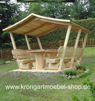 Bild 2 Überdachte Sitzgruppe. Gartenlaube. Krongartmöbel. Ostern Geschenk.
