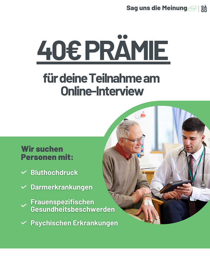 Bild 1 40€ für deine Teilnahme am Online-Interview!
