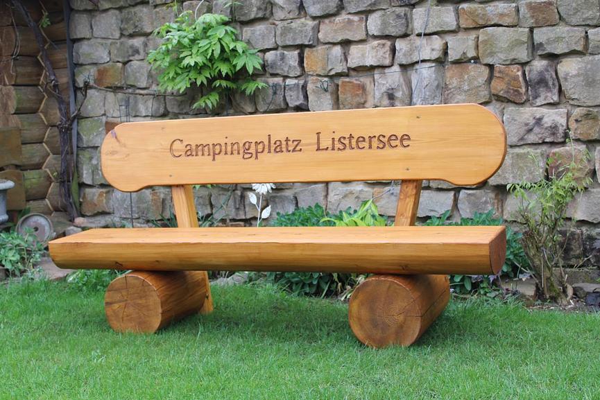 Bild 8 Gartenbank aus Lärche mit Gravur. Hochzeitsgeschenk. Weinachtsgeschenk.